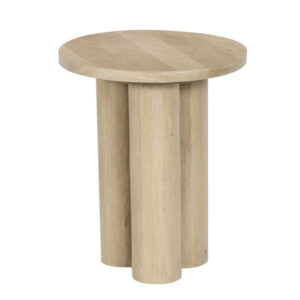 310720266a6d11646f77b.jpeg Hazel 17.7 Inch Round Side Table with 3 Pillar Legs, Handcrafted Natural Brown Mango Wood